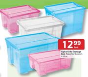 Alpha Kids Storage Box Assorted Colours-47 ltr Each