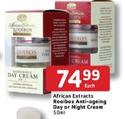   African Extracts Rooibos Anti-Ageing Day Or Night Cream-50ml Each