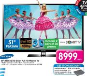 Samsung 51" 3D Smart FHD Plasma TV