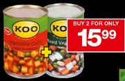 Koo Mixed Vegetables/Vegetable Curry-2*410gm