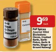 PnP Spices Assorted - 100ml Each