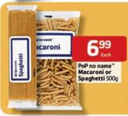 PnP No Name Macaroni Or Spaghetti-500g Each