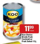 Koo Choice Grade Fruit Cocktail Or Fruit Salad-410gm