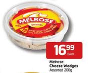 Melrose Cheese Wedges Assorted - 200g Each