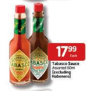 Tabasco Sauce Assorted-60ml Each (Excluding Habenero)