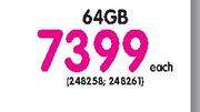iPad With Retina Display Wi-Fi 64GB-Each