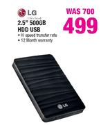 LG 2.5" 500GB HDD USB