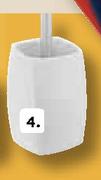 PnP White Polyresin Toilet Brush Holder & Brush-Each