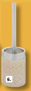 PnP Stone Chip Polyresin Toilet Brush Holder & Brush-Each