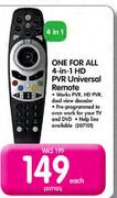 One For All 4-In-1 HD PVR Universal Remote-Each