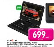 Siontec 9"(23cm) Portable CD/DVD Player-Each