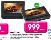Siontec 7"(18cm) Dual View Portable DVD Player-Each