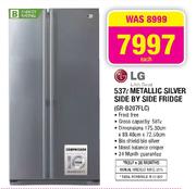 LG Metallic Silver Side By Side Fridge-537Ltr(GR-B207FLC)