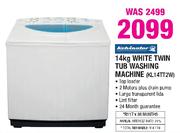Kelvinator White Twin Tub Washing Machine-14kg(KL14TT2W)