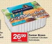 Farmer Brown Crumbed Chicken Schnitzels-400g
