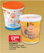 Dairy Belle Fruits Of The Forest/In Shape/Plain Yoghurt Assorted-1kg Each