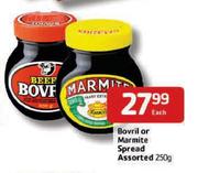 Bovril Or Marmite Spread Assorted-250g Each