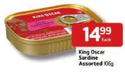 King Oscar Sardine Assorted-105g Each