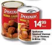 Spekenam Smoked Viennas-275gm or Viennas In Brine-390gm Each
