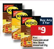 Koo Concentrated Wet Stock Assorted - 3x35g
