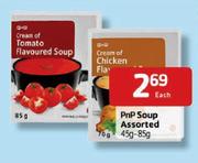 PnP Soup Assorted 45g - 85g Each