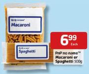 PnP No Name Macaroni Or Spaghetti - 500g Each