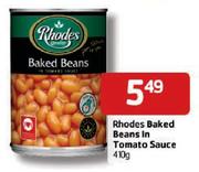 Rhodes Baked Beans in Tomato Sauce 410g