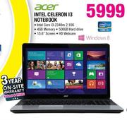 Acer Intel Celeron i3 Notebook