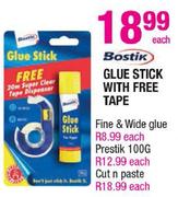Bostik Glue Stick With Free Tape Each