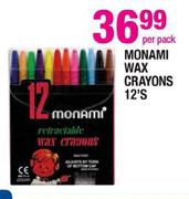 Monami Wax Crayons-12's Per Pack