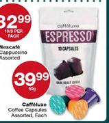 Caffeluxe Coffee Capsules-50g Each