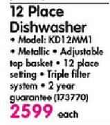 Kelvinator 12 Place Dishwasher(KD12MM1)