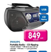 Philips Portable Radio-CD Ripping (AZ1582)-Each