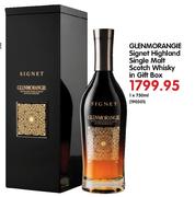 Glenmorangie Signet Highland Single Malt Scotch Whisky In Gift Box-750ml