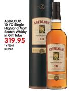 Aberlour 10 YO Single Highland Malt Scotch Whisky In Gift Tube-750ml