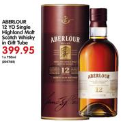 Aberlour 12 YO Single Highland Malt Scotch Whisky In Gift Tube-750ml
