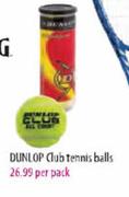 Dunlop Club Tennis Balls Per Pack
