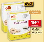 Olli Step 1 Organic Rice Baby Cereal-100g each