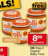Olli Step 2 Organic Baby Food-120ml each