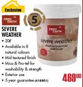 Fired Earth Severe Weather-20L 