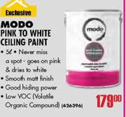 Modo Pink To White Ceiling Paint-5L 