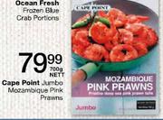 Cape Point Jumbo Mozambique Pink Prawns-700g Nett