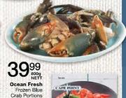 Ocean Fresh Frozen Blue Crab Portions-800g Nett
