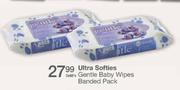 Ultra Softies Gentle Baby Wipes Banded Pack-2 x 60's