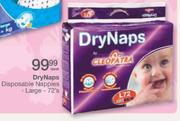 DryNaps Disposable Nappies (Large)-72's per pack