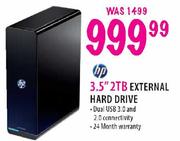 HP 3.5" External Hard Drive-2TB