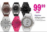 Digitime Analogue Watches-Each 