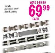  Gents Stainless Steel band Chains-Each 