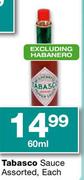 Tobasco Sauce Assorted-60ml Each