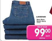 Legend Mens Basic Denim Jeans-Each